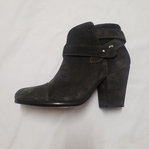 Rag & Bone Harrow Suede Ankle Boot Dark Gray EU 38/US 8